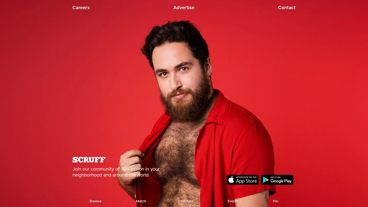 Page d'accueil de Scruff